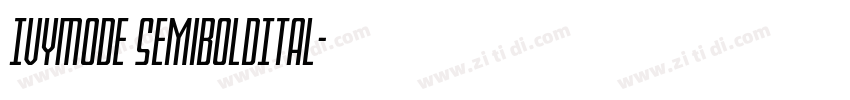 IvyMode semiBoldItal字体转换